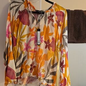 Charlie B Vibrant Floral Blouse
